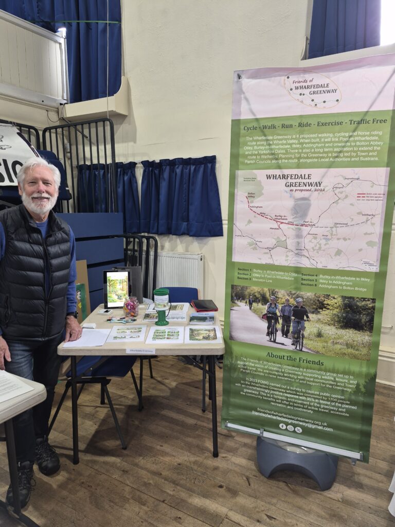 Friends of Wharfedale Greenway stall at Otley Green Fair 2026