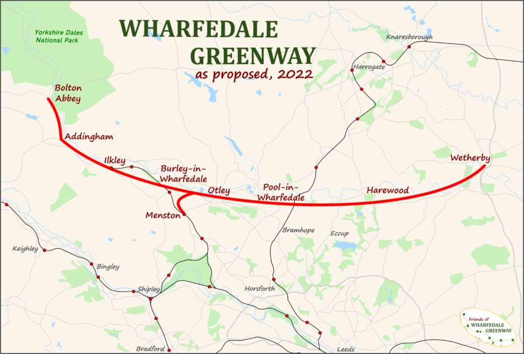 An aspirational map of the Wharfedale Greenway